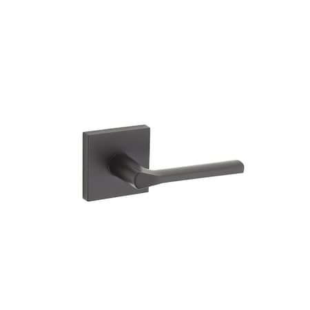 Kwikset Dummy Interior Lisbon Lever Trim with Square Rose New Chassis Matte Black Finish 973LSLSQT-514
